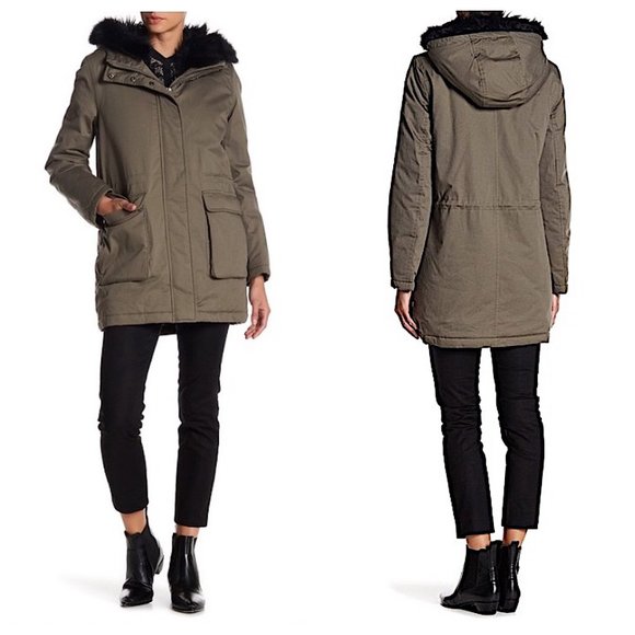 NWT The Kooples Faux Fur Lined Hooded Parka - Picture 2 of 10